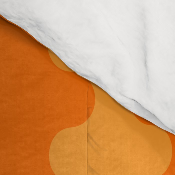 Fun Ogee A-Go-Go Pop Stripes Retro Contemporary Vertical Pattern in Double Orange Comforter Gallery Image 4