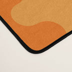 Fun Ogee A-Go-Go Pop Stripes Retro Contemporary Vertical Pattern in Double Orange Desk Mat Gallery Image 4