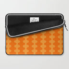 Fun Ogee A-Go-Go Pop Stripes Retro Contemporary Vertical Pattern in Double Orange Laptop Sleeve Gallery Image 2