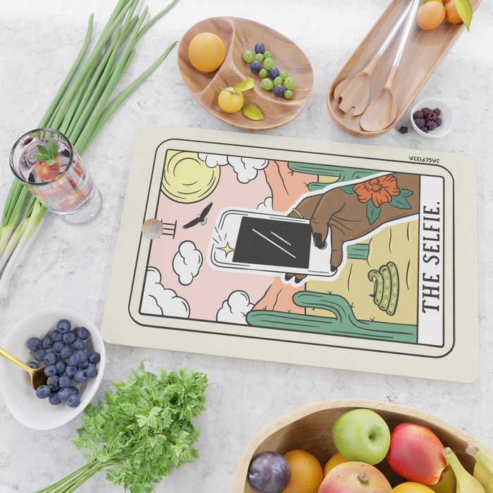 SELFIE READING (DARK) Cutting Board Gallery Image 2