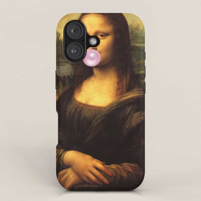 Mona Lisa Bubble Gum iPhone Case Gallery Image 1