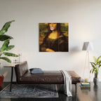 Mona Lisa Bubble Gum Wood Wall Art Gallery Image 2