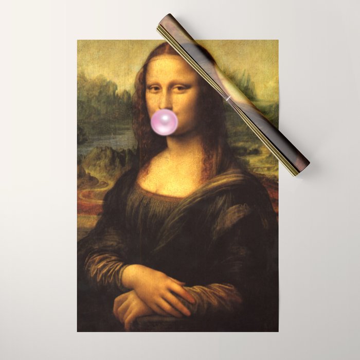 Mona Lisa Bubble Gum Wrapping Paper Gallery Image 1