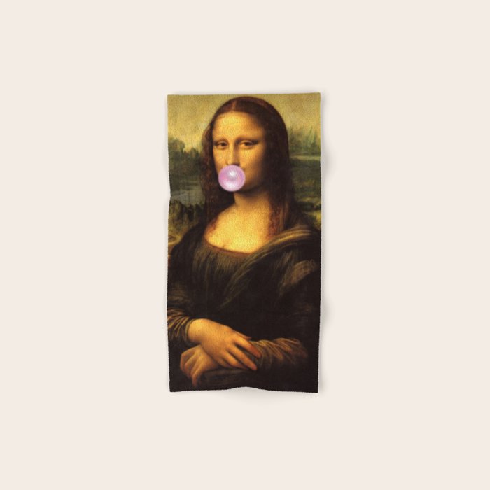 Mona Lisa Bubble Gum Bath Towel Gallery Image 1