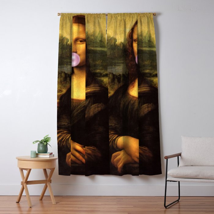 Mona Lisa Bubble Gum Window Curtain Gallery Image 5