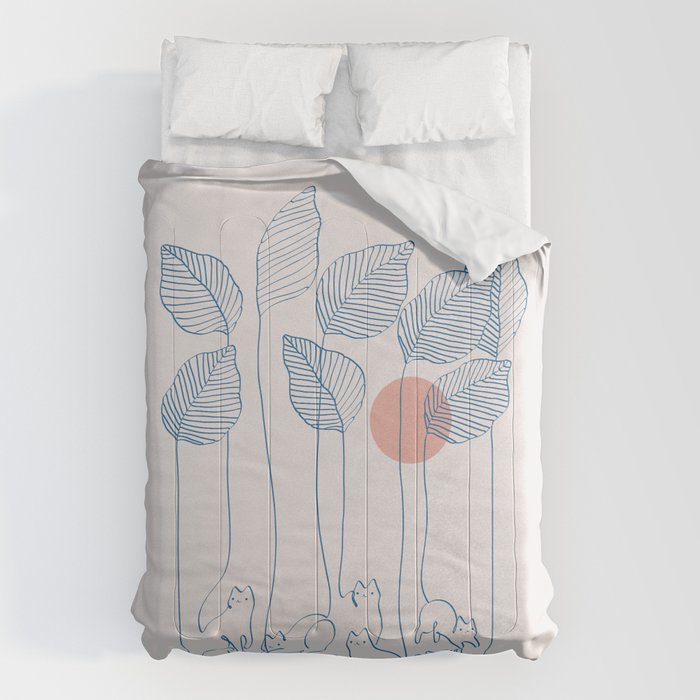 Cat and Plant 40 Comforter Gallery Image 1
