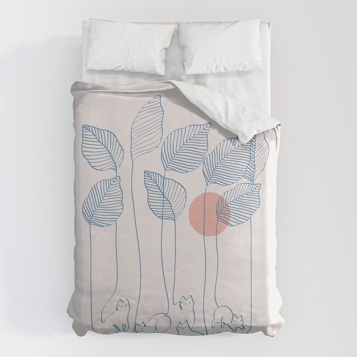 Cat and Plant 40 Duvet Cover Gallery Image 6