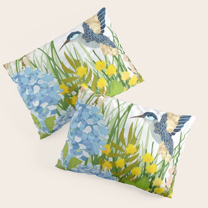Hummingbird Summer Garden Pillow Sham Gallery Image 3