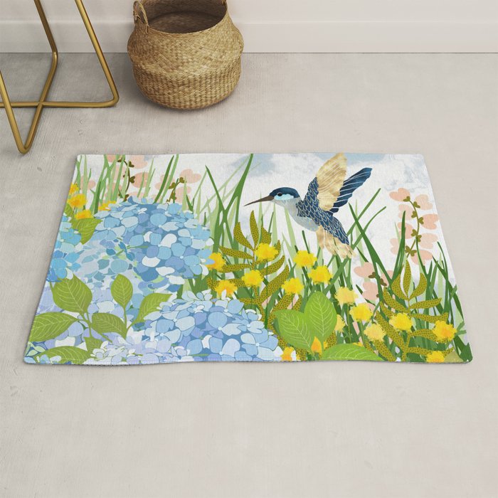 Hummingbird Summer Garden Rug Gallery Image 1