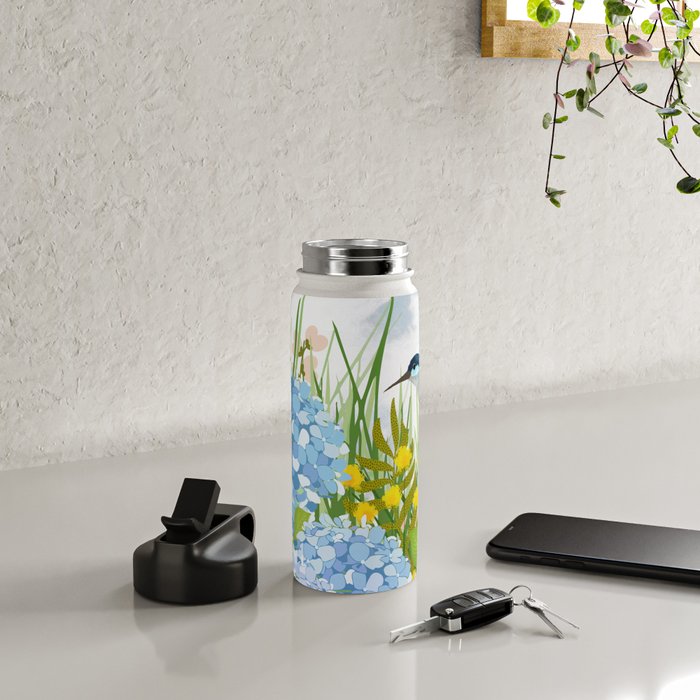 Hummingbird Summer Garden Water Bottle Gallery Image 4