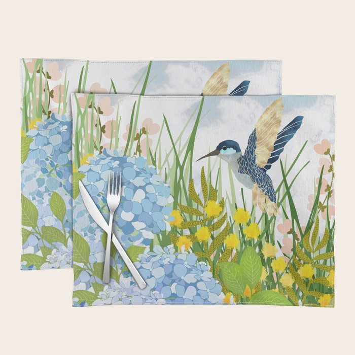 Hummingbird Summer Garden Placemat Gallery Image 1