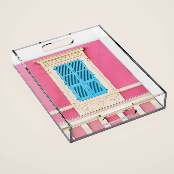 Window in Nice, France - Architecture, Travel Photography Acrylic Tray Gallery Image 1