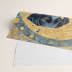 Gustav Klimt Style Black Dog with Blue and Gold Coat Wrapping Paper Gallery Image 2