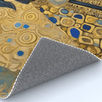 Gustav Klimt Style Black Dog with Blue and Gold Coat Rug Gallery Image 4