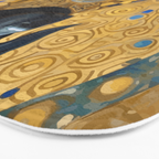 Gustav Klimt Style Black Dog with Blue and Gold Coat Bath Mat Gallery Image 3