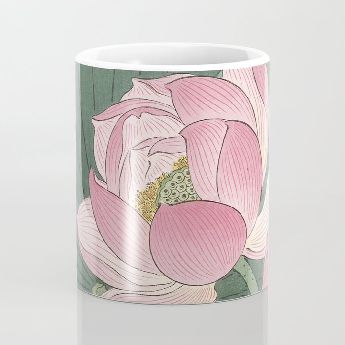 Flowering lotus flowers, Ohara Koson Coffee Mug Gallery Image 4