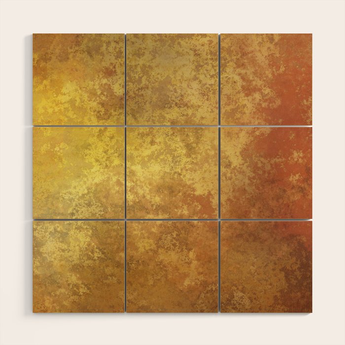 Rusty Gold and Copper Wood Wall Art Gallery Image 1