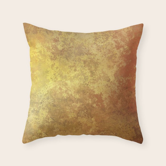 Rusty Gold and Copper Throw Pillow Gallery Image 6