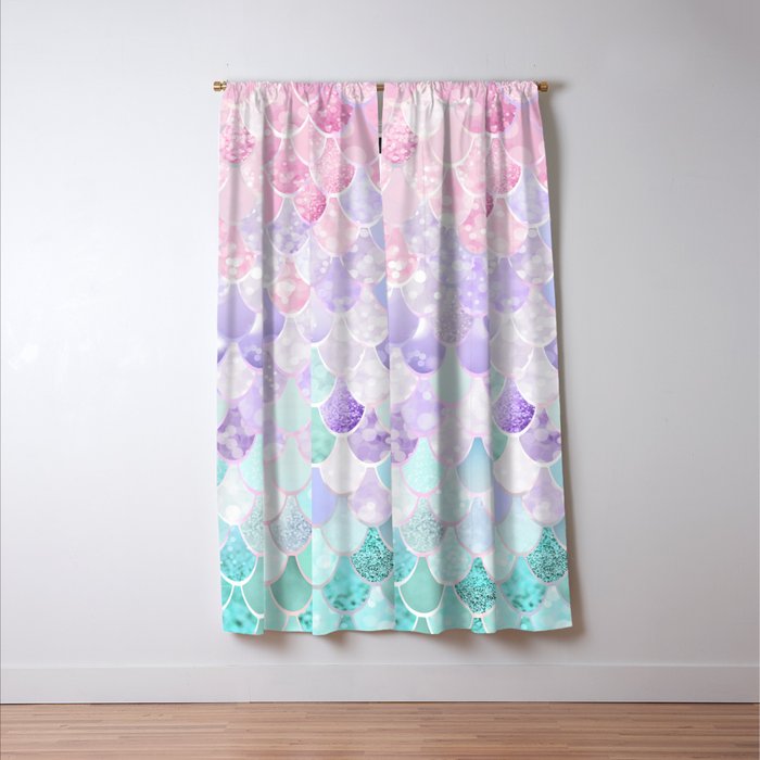 Mermaid Pastel Aesthetics Window Curtain Gallery Image 3