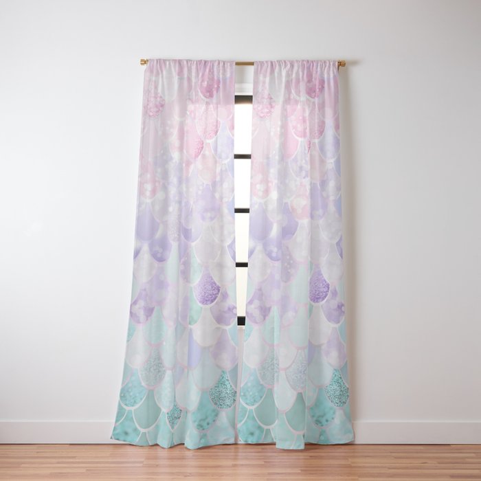 Mermaid Pastel Aesthetics Window Curtain Gallery Image 2