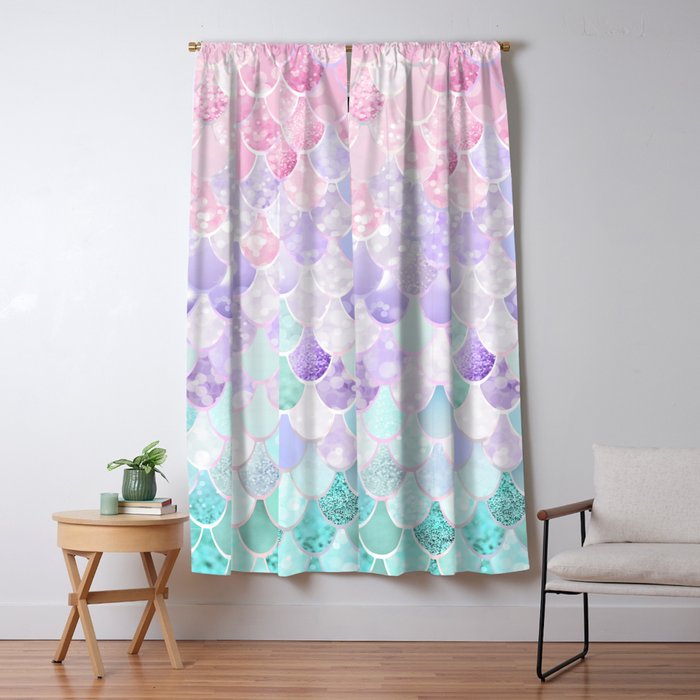 Mermaid Pastel Aesthetics Window Curtain Gallery Image 5
