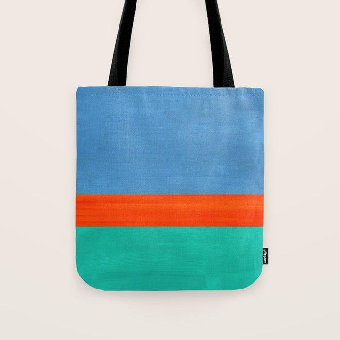 Orange Ocean Sun Tote Bag Gallery Image 1