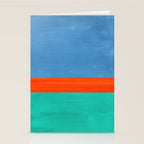 Orange Ocean Sun Stationery Card Gallery Image 2