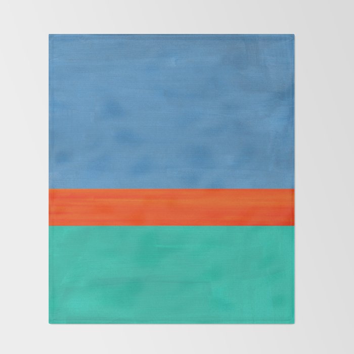 Orange Ocean Sun Throw Blanket Gallery Image 2