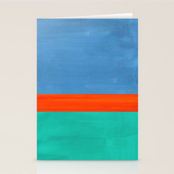Orange Ocean Sun Stationery Card Gallery Image 1