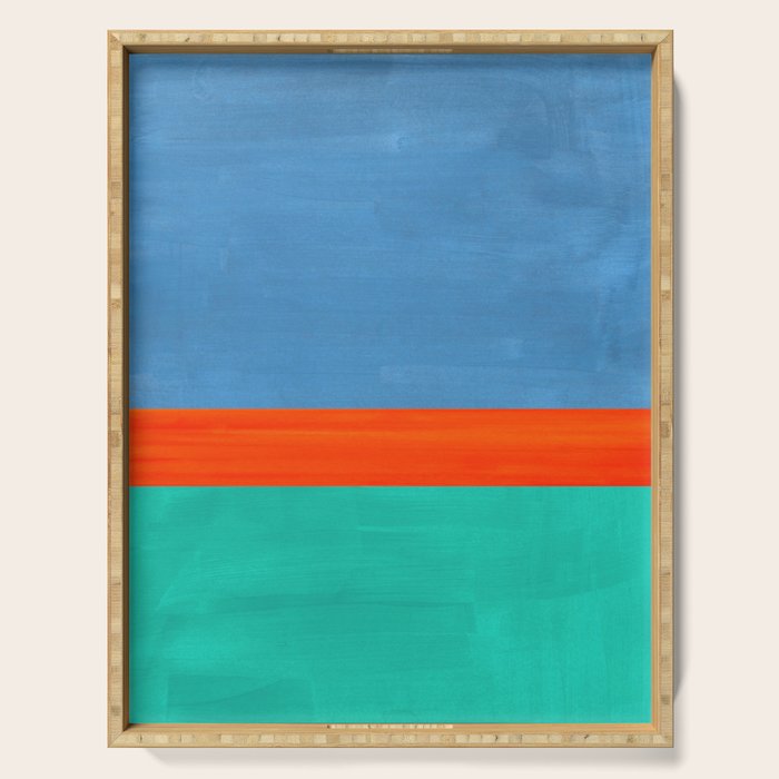 Orange Ocean Sun Serving Tray Gallery Image 1