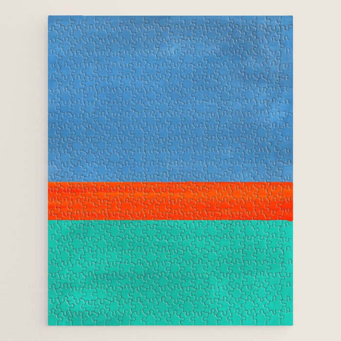 Orange Ocean Sun Jigsaw Puzzle Gallery Image 1