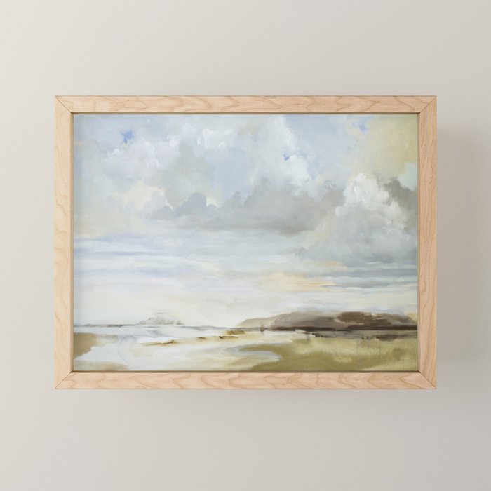 Cloudy Shoreline Mini Art Print Gallery Image 1