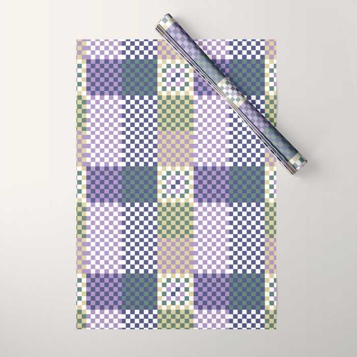 Bold colors block grid C Wrapping Paper Gallery Image 1