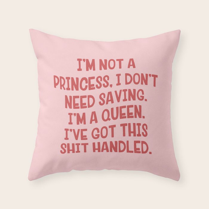 I've Got This Shit Handled, Funny,  Saying Throw Pillow Gallery Image 1