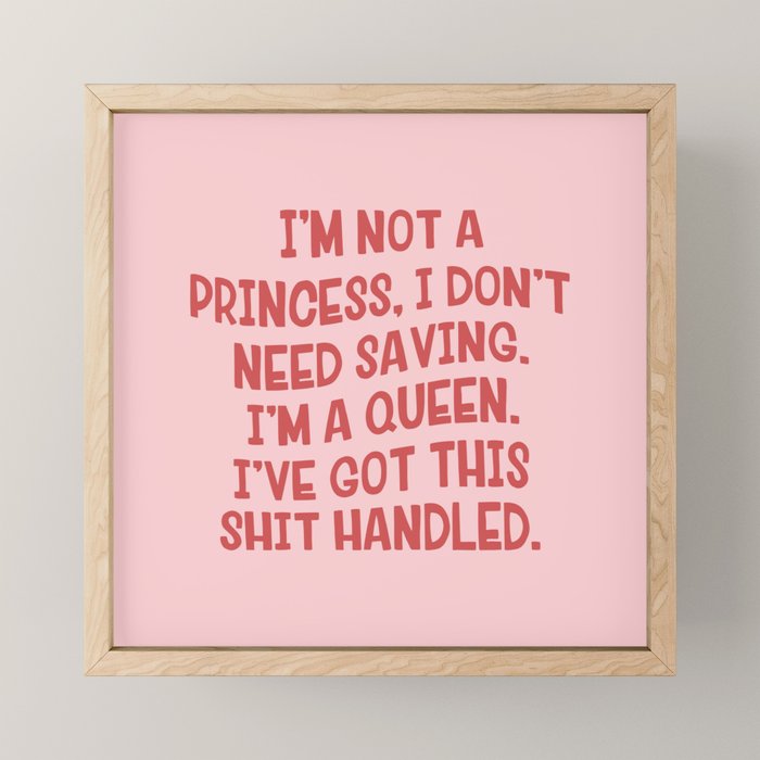I've Got This Shit Handled, Funny,  Saying Mini Art Print Gallery Image 1