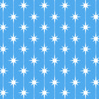 Midcentury Stars and Dots Pattern in Bold Blue and White Coffee Mug Gallery Image 2