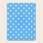 Midcentury Stars and Dots Pattern in Bold Blue and White Notebook Gallery Image 4