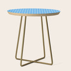 Midcentury Stars and Dots Pattern in Bold Blue and White Side Table Gallery Image 1