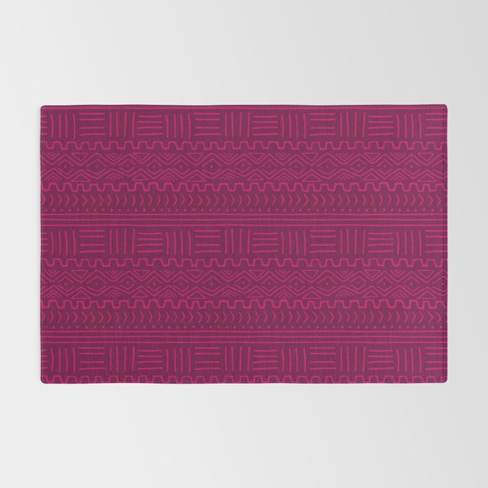 Mud Cloth in Raspberry Rug Gallery Image 2