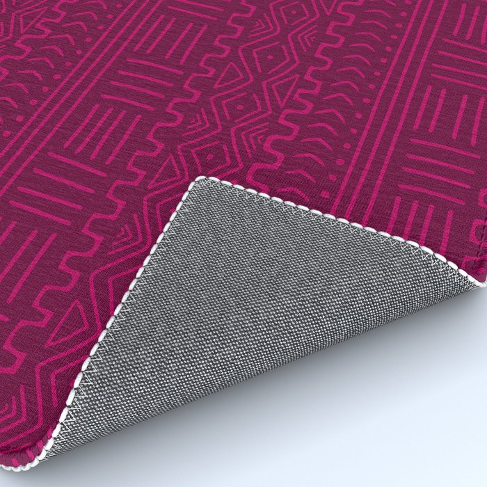 Mud Cloth in Raspberry Rug Gallery Image 4
