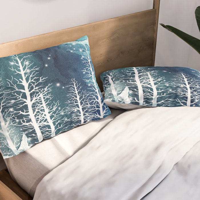 Winter Night 2 Pillow Sham Gallery Image 2