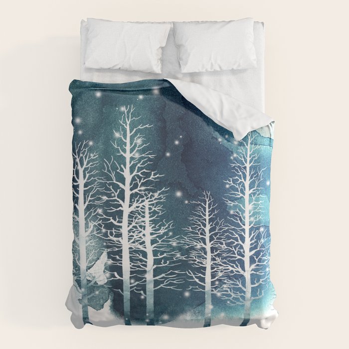 Winter Night 2 Duvet Cover Gallery Image 1