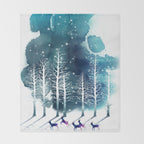 Winter Night 2 Throw Blanket Gallery Image 2