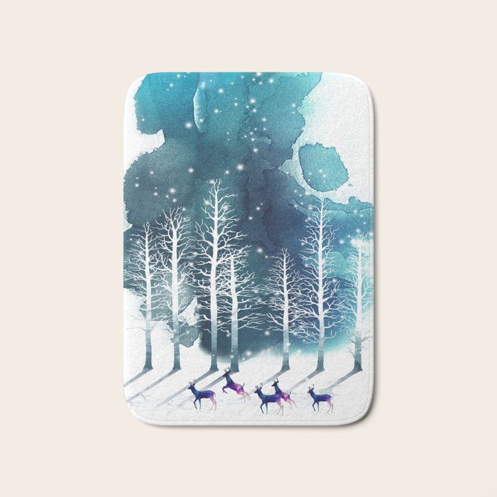Winter Night 2 Bath Mat Gallery Image 1