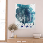 Winter Night 2 Wall Tapestry Gallery Image 2