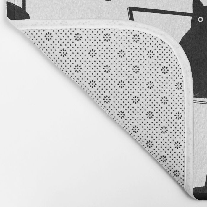 Cats Sitting on Laptops Bath Mat Gallery Image 2