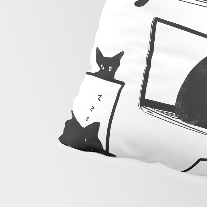 Cats Sitting on Laptops Pillow Sham Gallery Image 4
