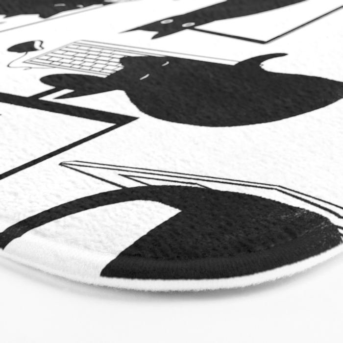 Cats Sitting on Laptops Bath Mat Gallery Image 3