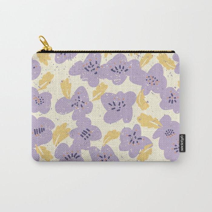 Big flowers Lanvender Carry All Pouch Gallery Image 1