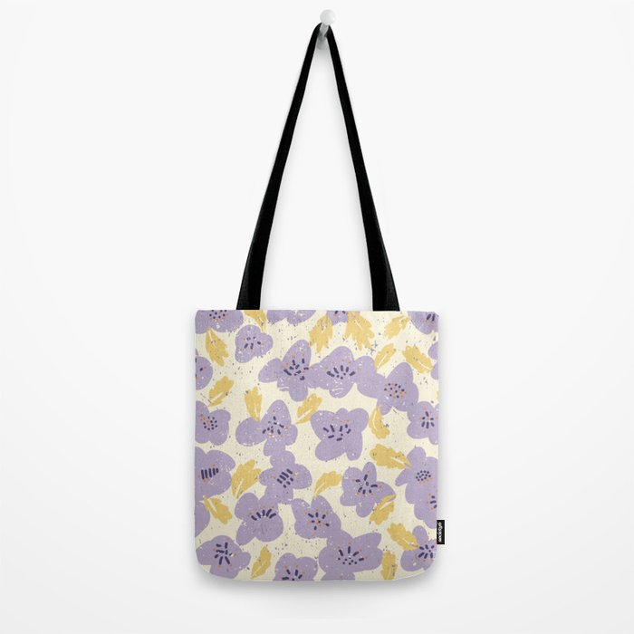 Big flowers Lanvender Tote Bag Gallery Image 2